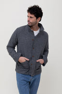 GRAY/NAVY SHETLAND WOOL JACKET