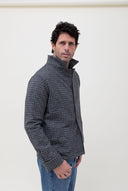 GRAY/NAVY SHETLAND WOOL JACKET