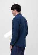 NAVY KNIT CORDUROY SHIRT