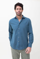PETROL BRUSHED TWILL SHIRT