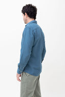 PETROL BRUSHED TWILL SHIRT