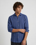 INDIGO BLUE SPORT LINEN SHIRT