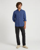 INDIGO BLUE SPORT LINEN SHIRT