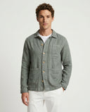 KAKI LINEN WORKER JACKET