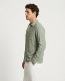 KAKI LINEN WORKER JACKET