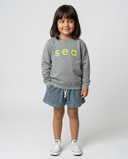 LIGHT GREY/YELLOW SEA KIDS SWEATSHIRT