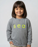 LIGHT GREY/YELLOW SEA KIDS SWEATSHIRT