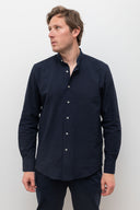 NAVY MAO SHIRT