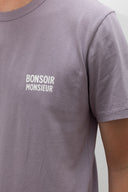 NEW PURPLE BONSOIR MONSIEUR T-SHIRT