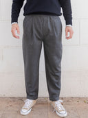 GREY WOOL JOGGER LONG