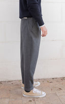 GREY WOOL JOGGER LONG