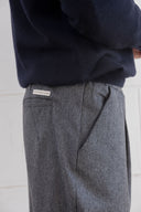 GREY WOOL JOGGER LONG