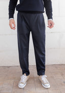 NAVY WOOL JOGGER LONG