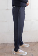 NAVY WOOL JOGGER LONG