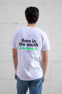 WHITE GREEN BORN IN THE SOUTH T-SHIRT