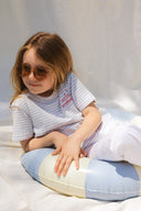 OFFWHITE/LIGHT BLUE STRIPES LA CÔTE SAMMY KIDS T-SHIRT