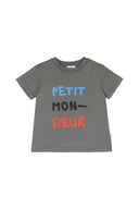 MIDDLE GREY PETIT MONSIEUR KIDS T-SHIRT