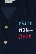 NAVY PETIT MONSIEUR KIDS TOWEL SHIRT