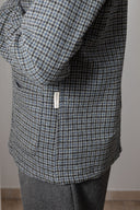 GREY/NAVY SHETLAND WOOL JACKET