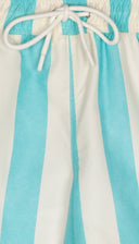 OFFWHITE/AQUA STRIPES SNC SAM BEACH