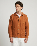 RUST LINEN WORKER JACKET
