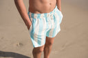 OFFWHITE/AQUA STRIPES SNC SAM BEACH