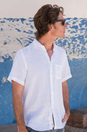 WHITE SPORT MC LINEN SHIRT