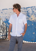 WHITE SPORT MC LINEN SHIRT