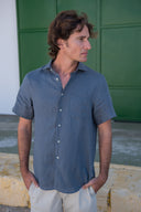 LEAD GRAY SPORT MC LINEN SHIRT