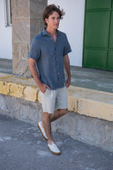 LEAD GRAY SPORT MC LINEN SHIRT