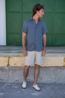 LEAD GRAY SPORT MC LINEN SHIRT