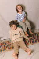 NAVY/WHITE STRIPES PATCH SAMMY KIDS T-SHIRT