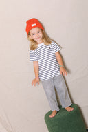 NAVY/WHITE STRIPES PATCH SAMMY KIDS T-SHIRT