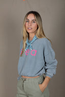 LIGHT GREY SEA FEM SWEATSHIRT