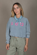 LIGHT GREY SEA FEM SWEATSHIRT