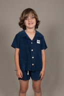 DARK NAVY BORN IN THE SOUTH KIDS TOWEL SHIRT