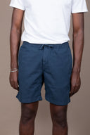 NAVY JOGGER LINEN SHORT