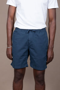 NAVY JOGGER LINEN SHORT
