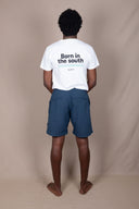 NAVY JOGGER LINEN SHORT