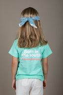MINT GREEN BORN IN THE SOUTH KIDS T-SHIRT