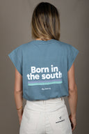 DEEP BLUE BORN IN THE SOUTH SOLEIL T-SHIRT