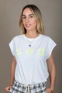 WHITE/YELLOW SEA SOLEIL T-SHIRT