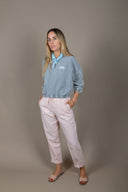 LIGHT GREY BORN IN THE SOUTH FEM SWEATSHIRT