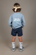 LIGHT GREY BORN IN THE SOUTH KIDS SWEATSHIRT