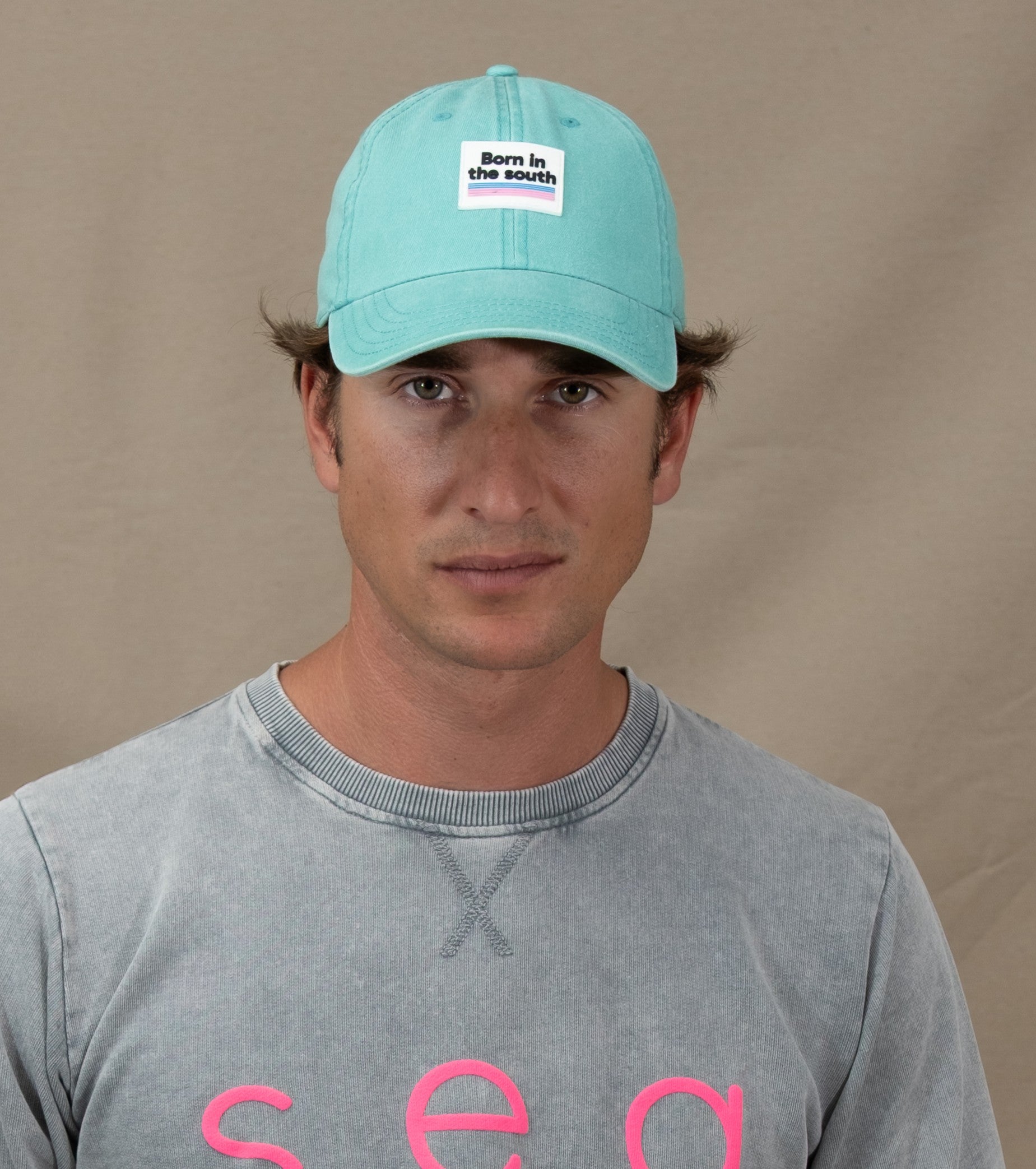 BLUE LAGOM PINK PATCH BORN IN THE SOUTH CAP