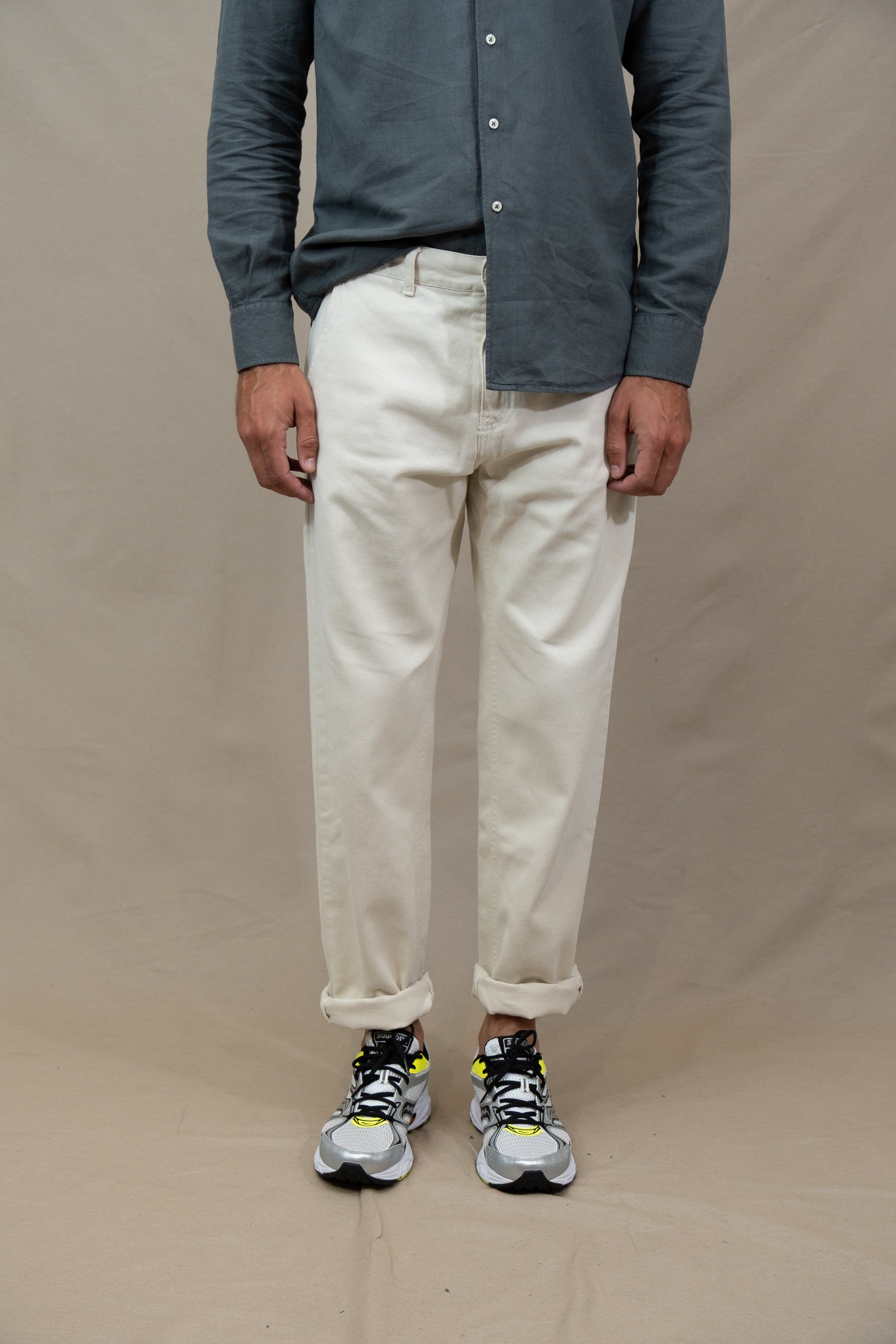 WHITE HYBRID JEANS – SAM NEWMAN CLOTHING