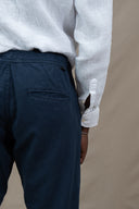 NAVY JOGGER LINEN LONG