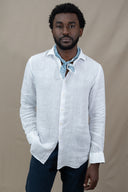 WHITE SPORT LINEN SHIRT