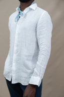 WHITE SPORT LINEN SHIRT