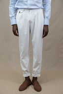WHITE MONSIEUR TROUSERS